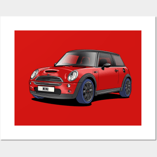 Red Mini Cooper S Posters and Art